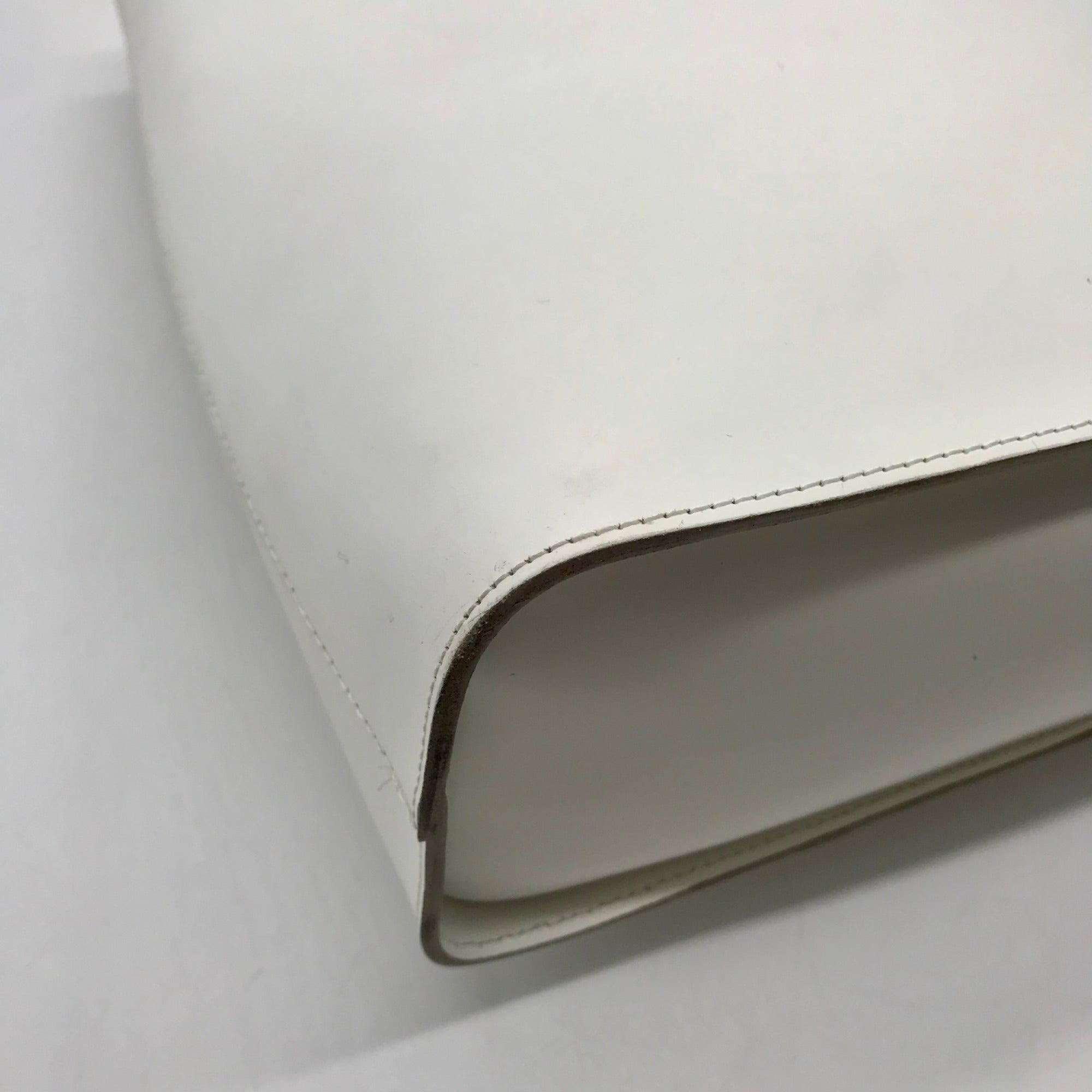 Lamarthe Cream Leather Minimalist Tote Bag