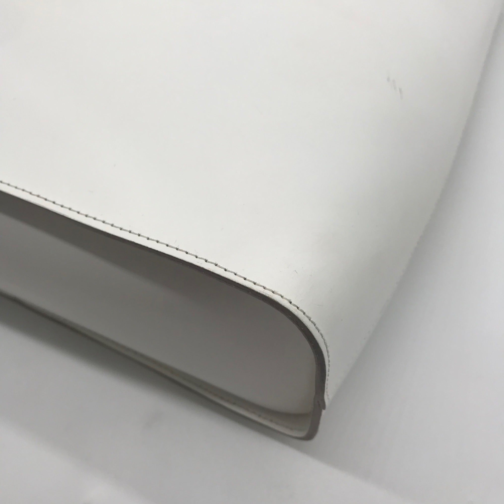 Lamarthe Cream Leather Minimalist Tote Bag