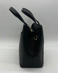 London Fog Black Faux Leather Studded Satchel Bag