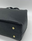 London Fog Black Faux Leather Studded Satchel Bag