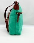 Dooney & Bourke Teal Nylon Double Zip Crossbody Bag