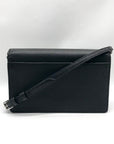 Michael Kors Black Pebbled Leather Medium Jet Set Flap Crossbody