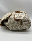 Calvin Klein White Hudson Monogram Backpack