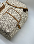 Calvin Klein White Hudson Monogram Backpack