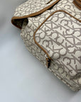 Calvin Klein White Hudson Monogram Backpack