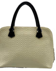 Bravo of Beverly Hills Ivory Acrylic Painted Leather Satchel Handbag