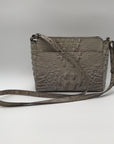 Brahmin Sand Dune Croc Embossed Leather Carrie Crossbody  Bag