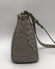 Brahmin Sand Dune Croc Embossed Leather Carrie Crossbody  Bag