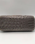 Brahmin Sand Dune Croc Embossed Leather Carrie Crossbody  Bag