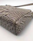 Brahmin Sand Dune Croc Embossed Leather Carrie Crossbody  Bag