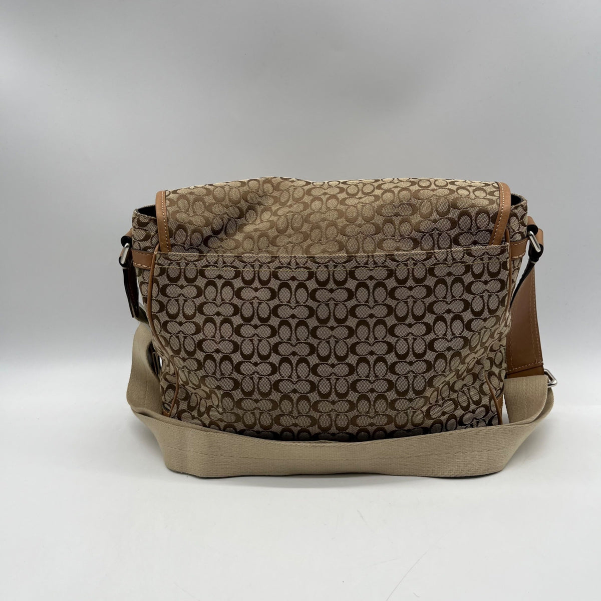 Coach Tan Signature Jacquard Messenger Bag F70283