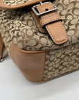 Coach Tan Signature Jacquard Messenger Bag F70283