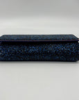 MMS Brands Blue Glitter Fabric Clutch Bag