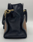 Michael Kors Hamilton Frame Black & Brown Satchel Bag