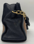 Michael Kors Hamilton Frame Black & Brown Satchel Bag