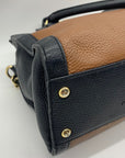 Michael Kors Hamilton Frame Black & Brown Satchel Bag