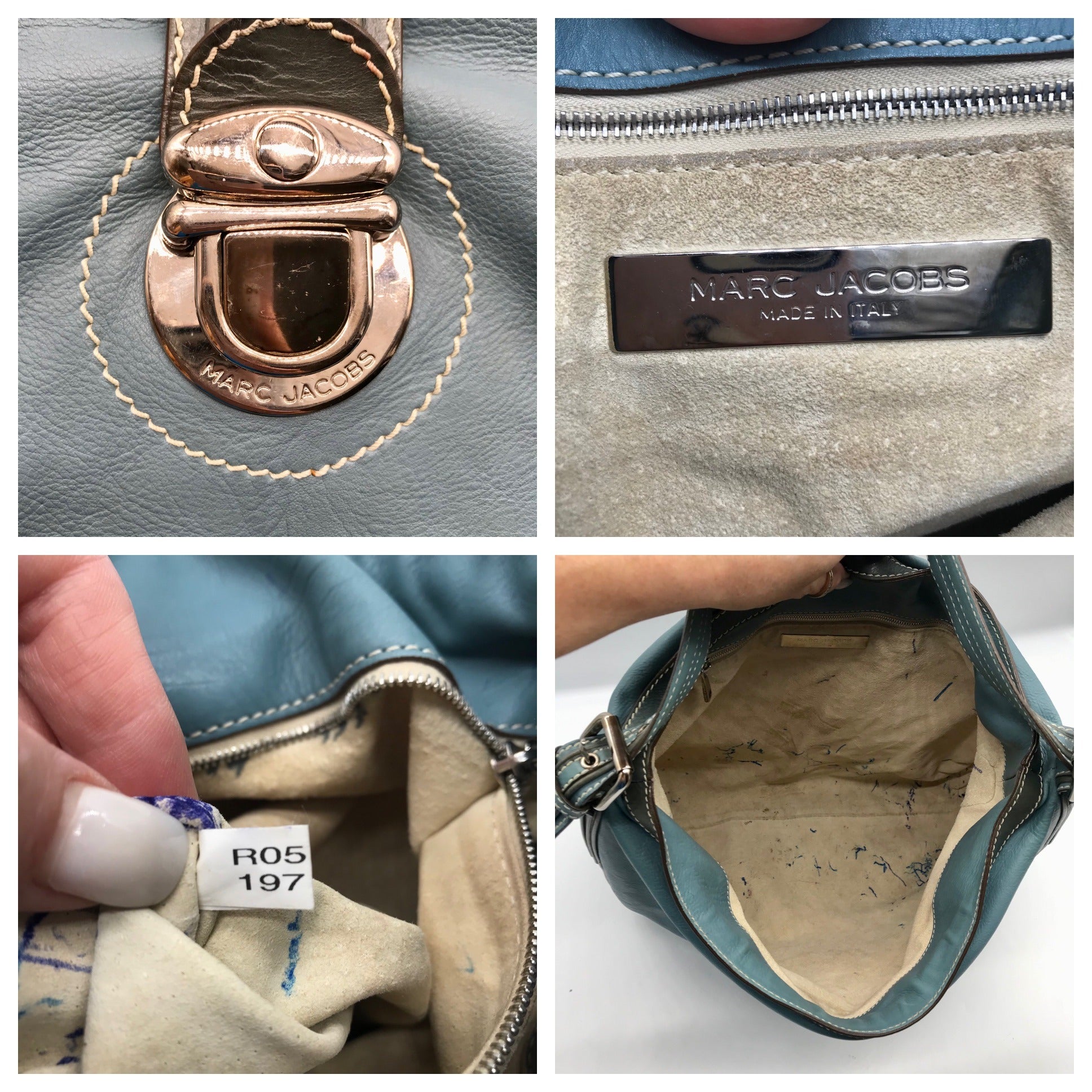 Marc Jacobs Blue Leather Vintage Hobo Bag