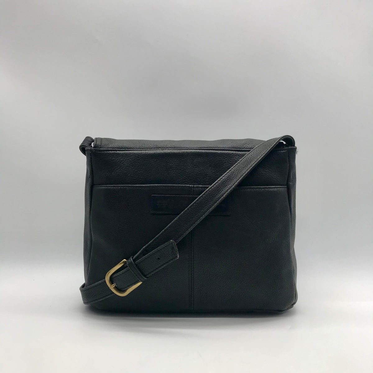 Fossil Black Pebbled Leather Shoulder Bag