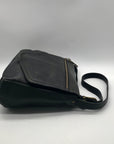 Fossil Black Pebbled Leather Shoulder Bag