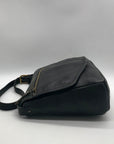 Fossil Black Pebbled Leather Shoulder Bag