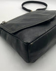 Fossil Black Pebbled Leather Shoulder Bag