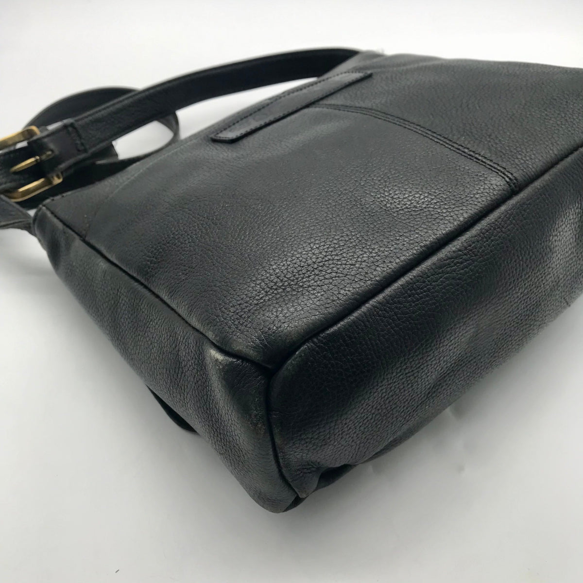 Fossil Black Pebbled Leather Shoulder Bag