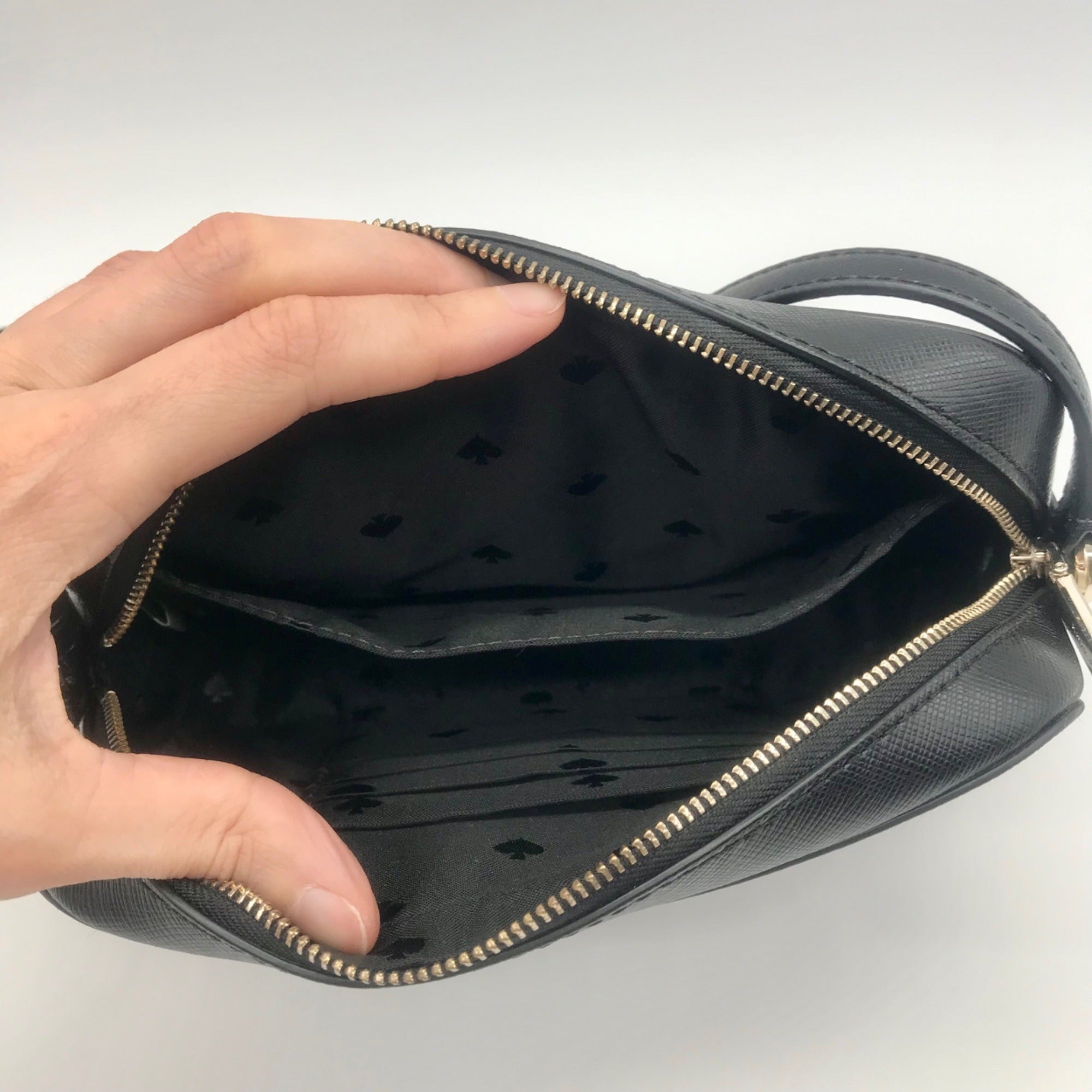 Kate Spade Black Saffiano Leather Mini Camera Bag