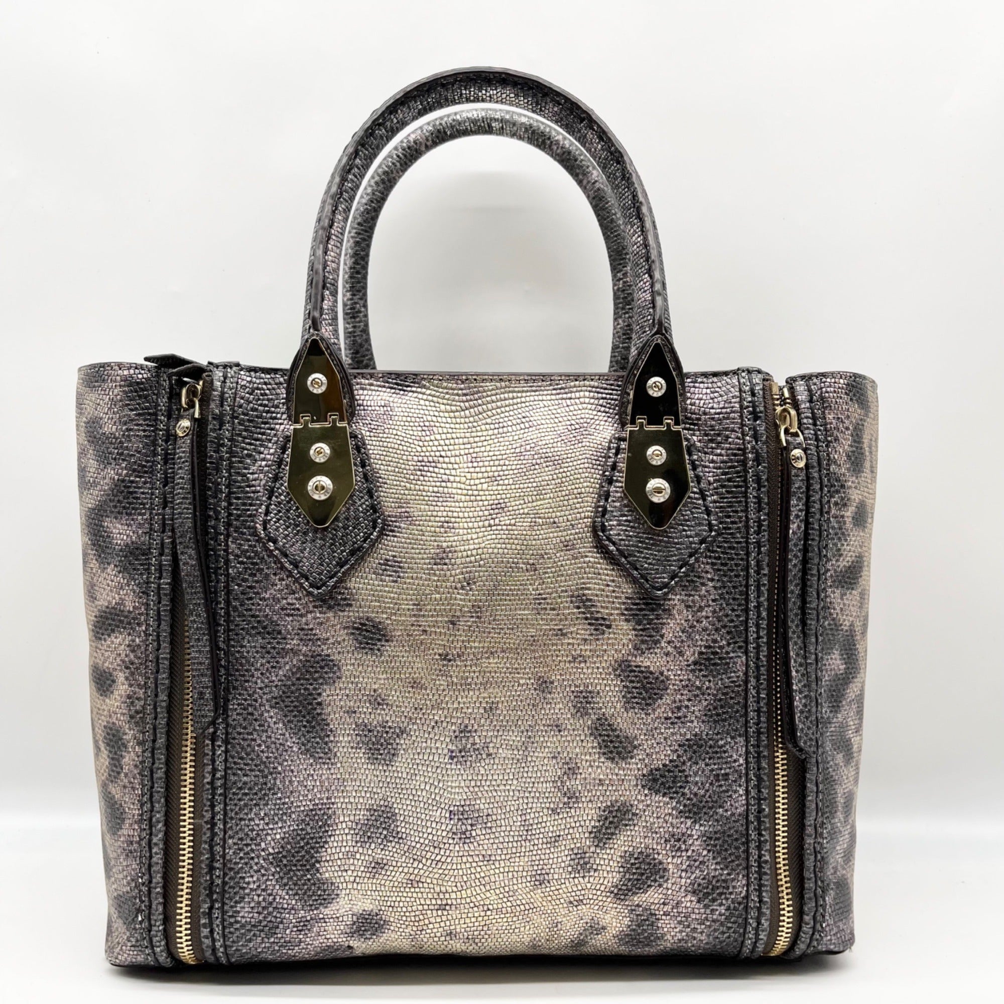 Henri Bendel A List Metallic Lizard Tote Bag