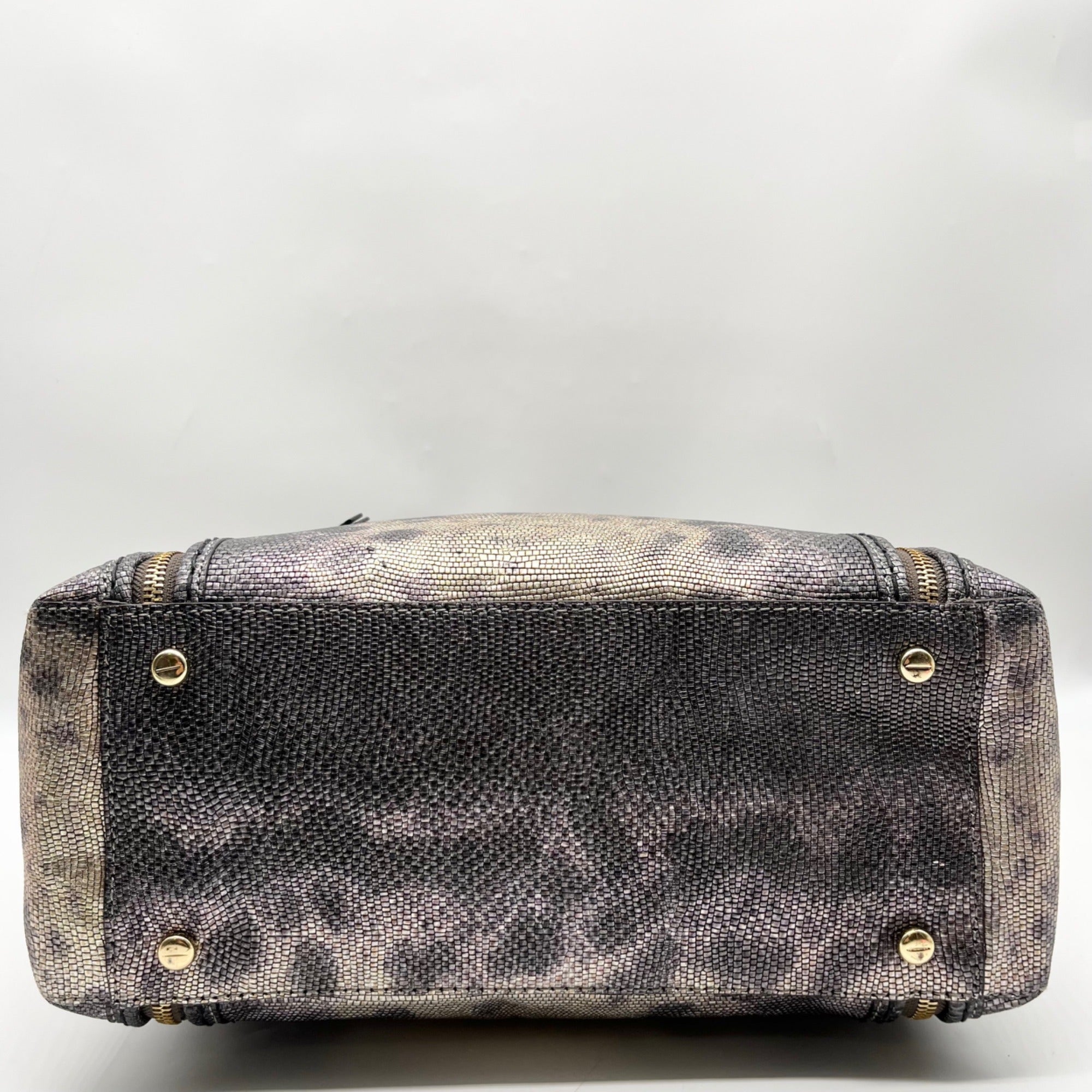 Henri Bendel A List Metallic Lizard Tote Bag