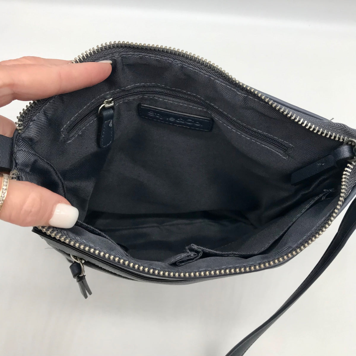 Style &amp; Co Navy Hudsonn North South Crossbody Bag