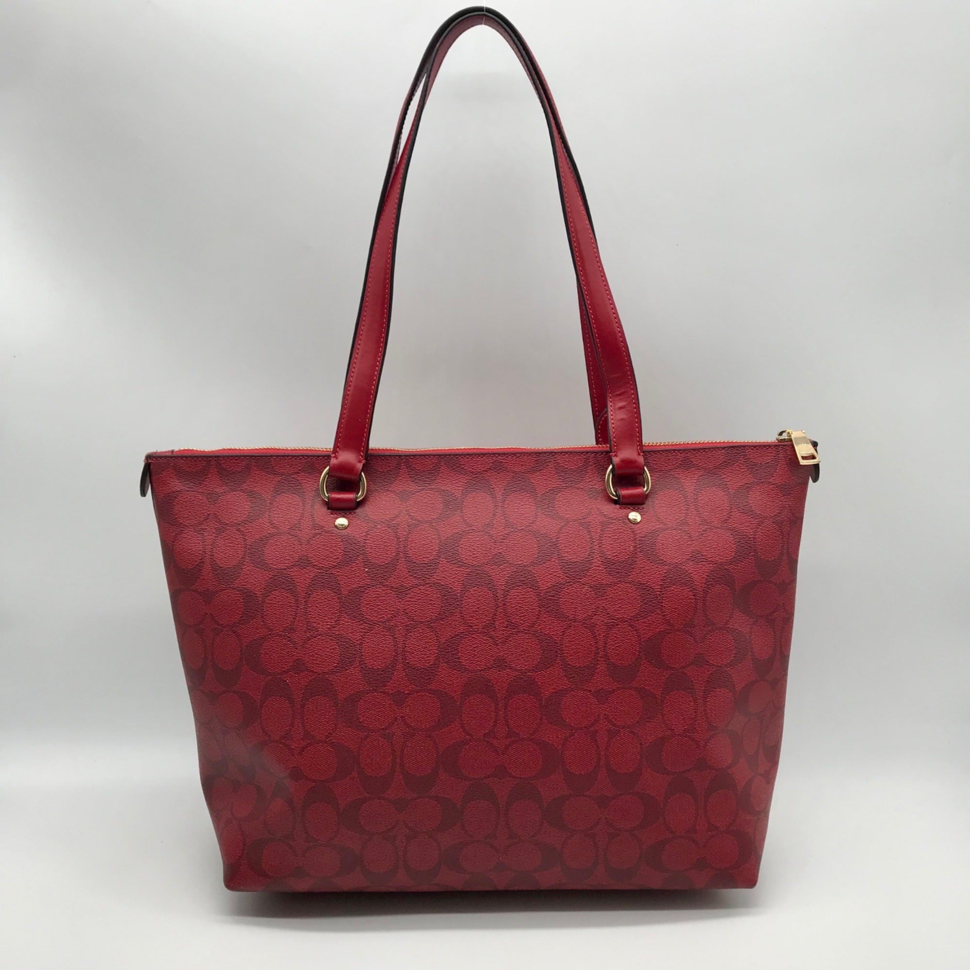 Coach Red Leather Gallery Tote Bag F79609