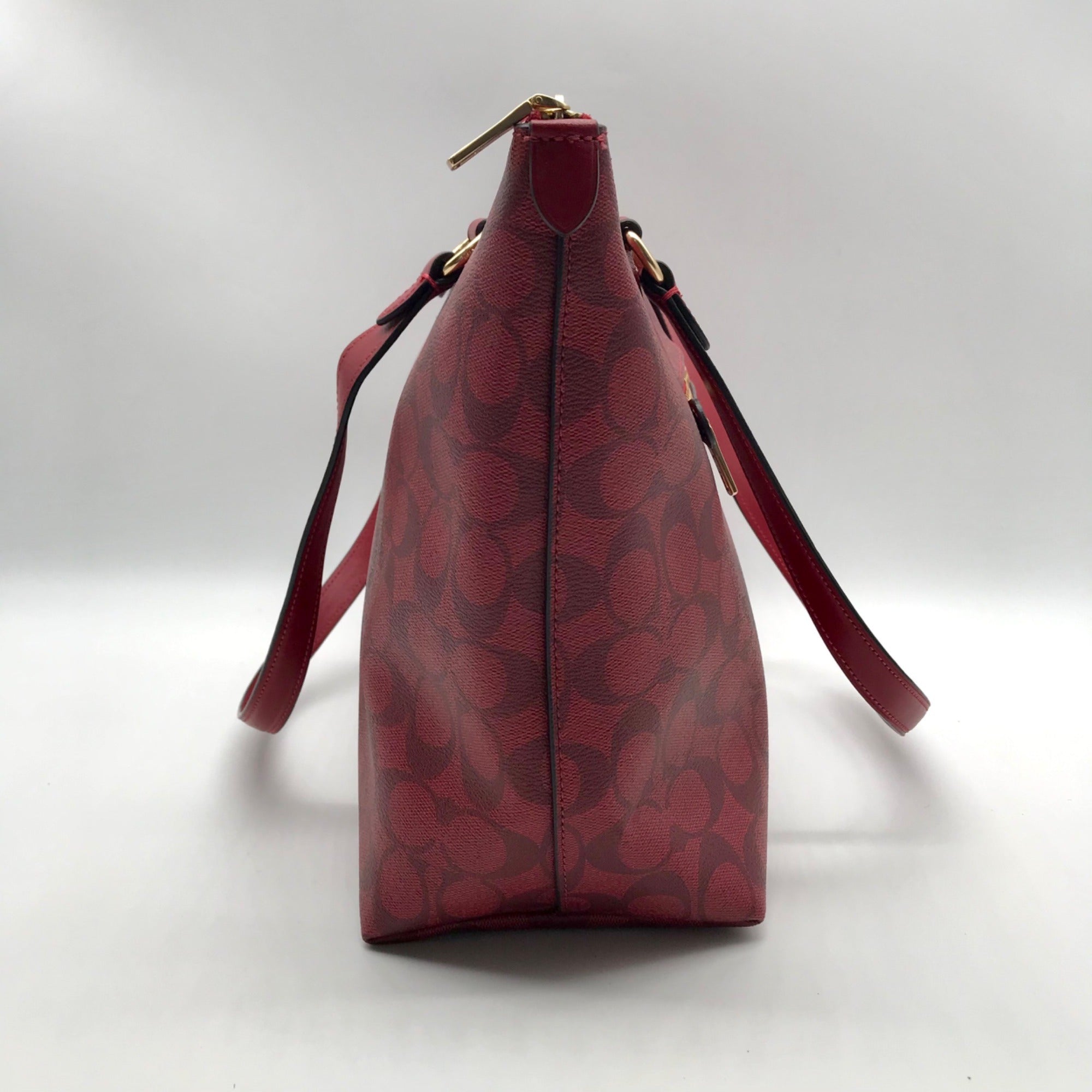 Coach Red Leather Gallery Tote Bag F79609