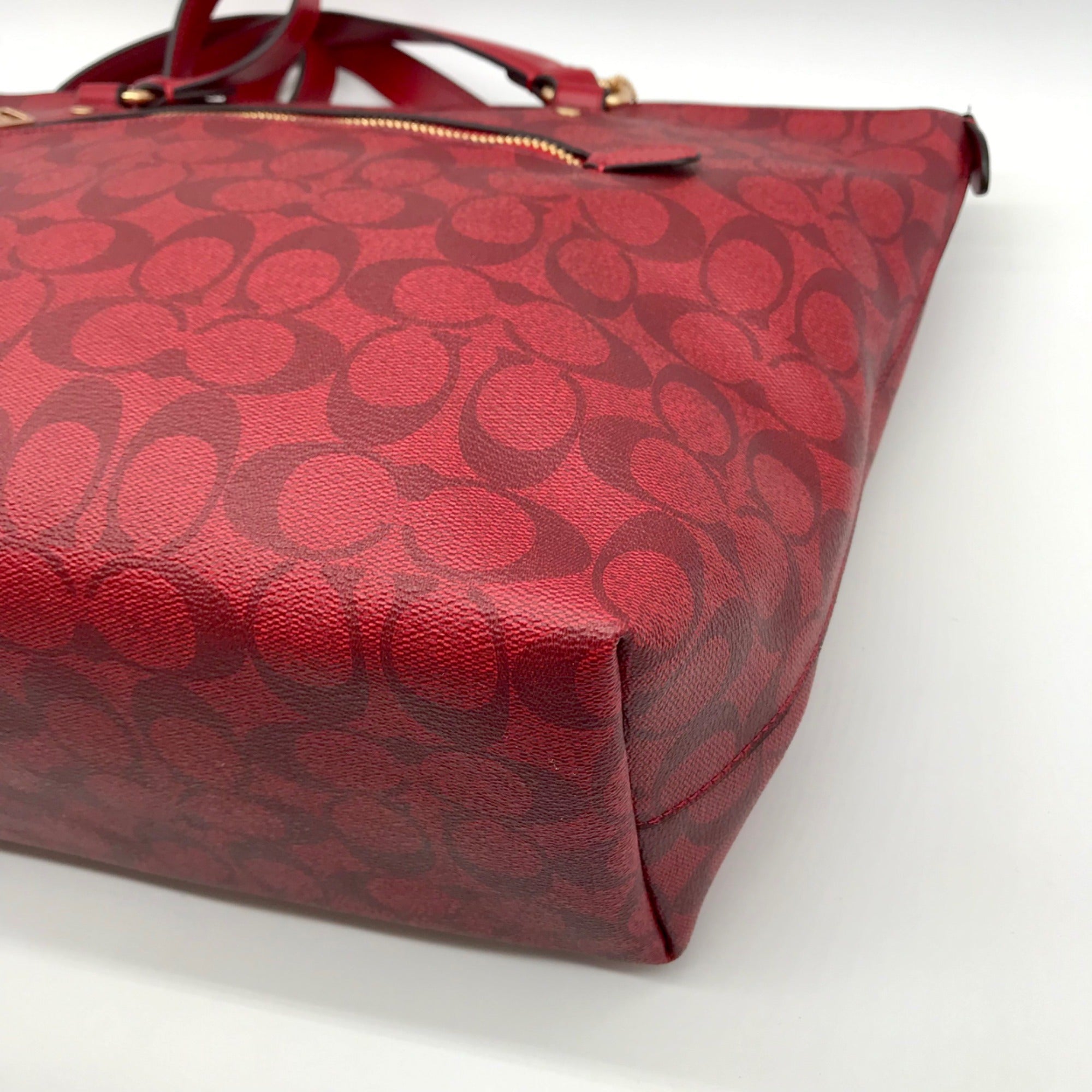 Coach Red Leather Gallery Tote Bag F79609