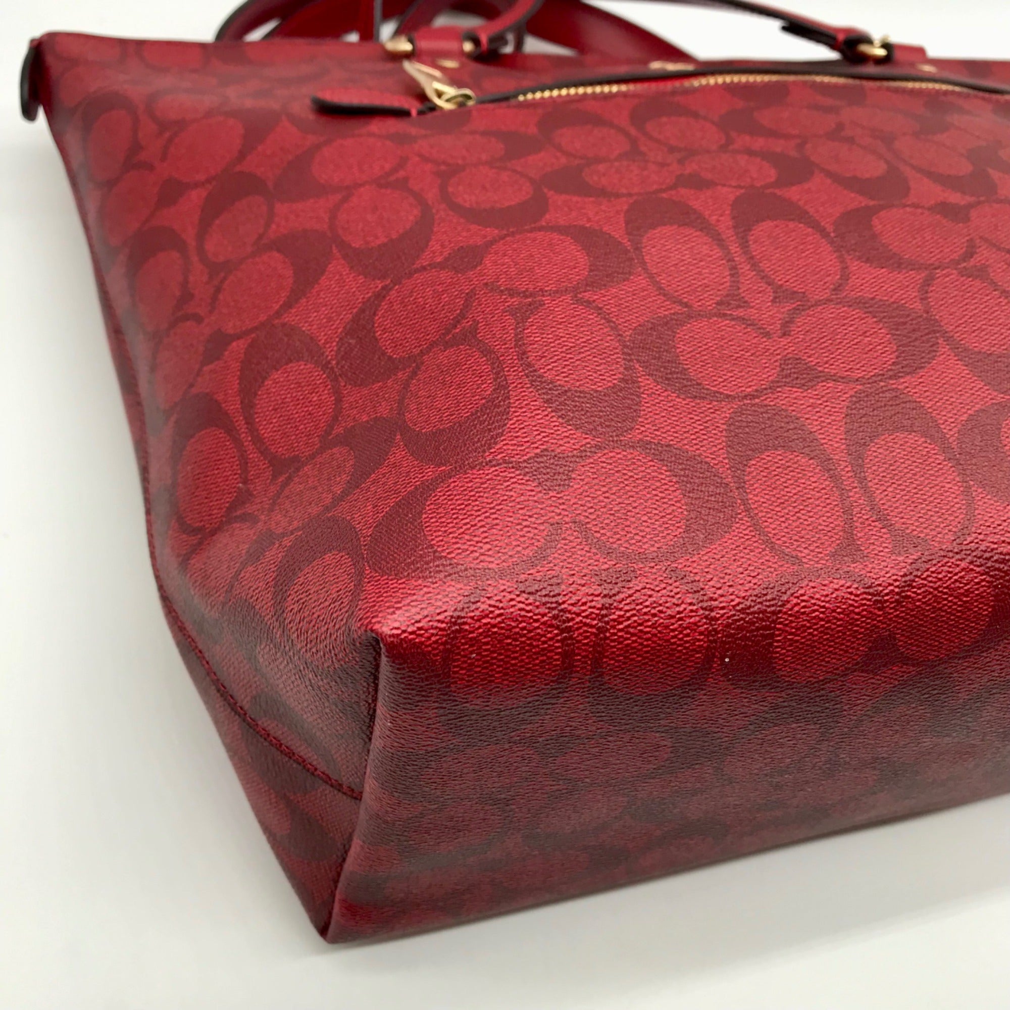 Coach Red Leather Gallery Tote Bag F79609