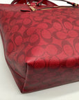 Coach Red Leather Gallery Tote Bag F79609