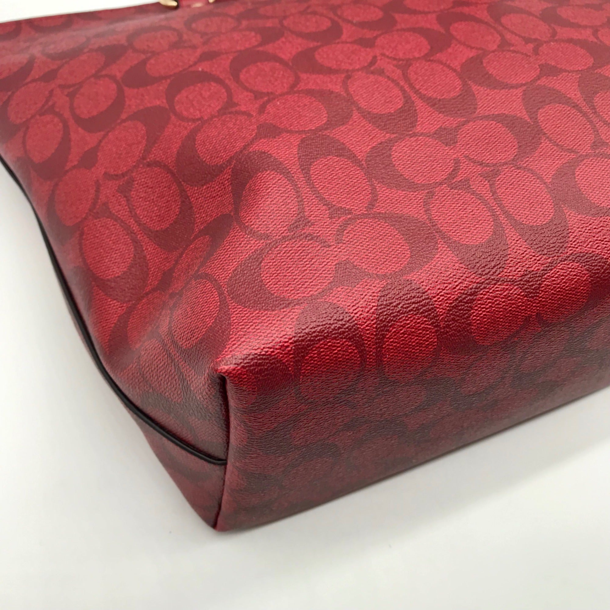 Coach Red Leather Gallery Tote Bag F79609