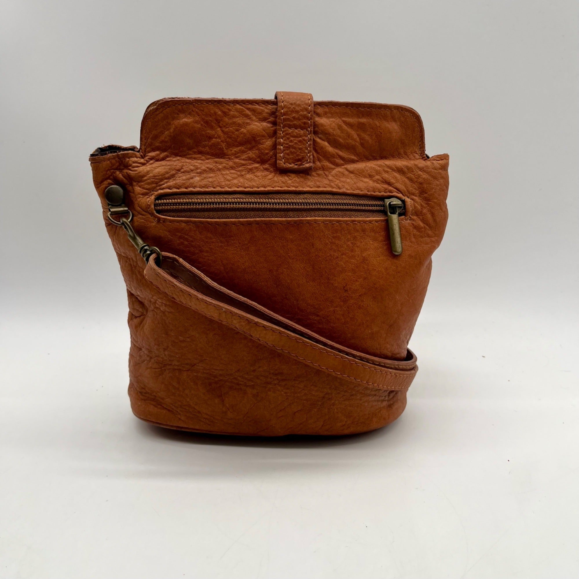 Pelletteria Di Mario Brown Leather Crossbody Bag