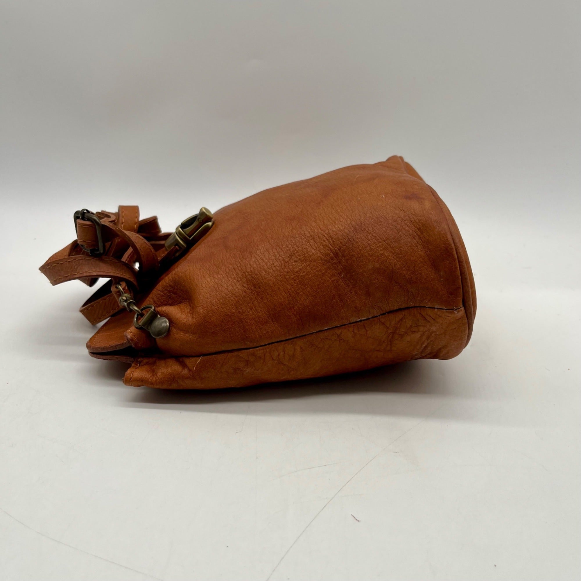 Pelletteria Di Mario Brown Leather Crossbody Bag