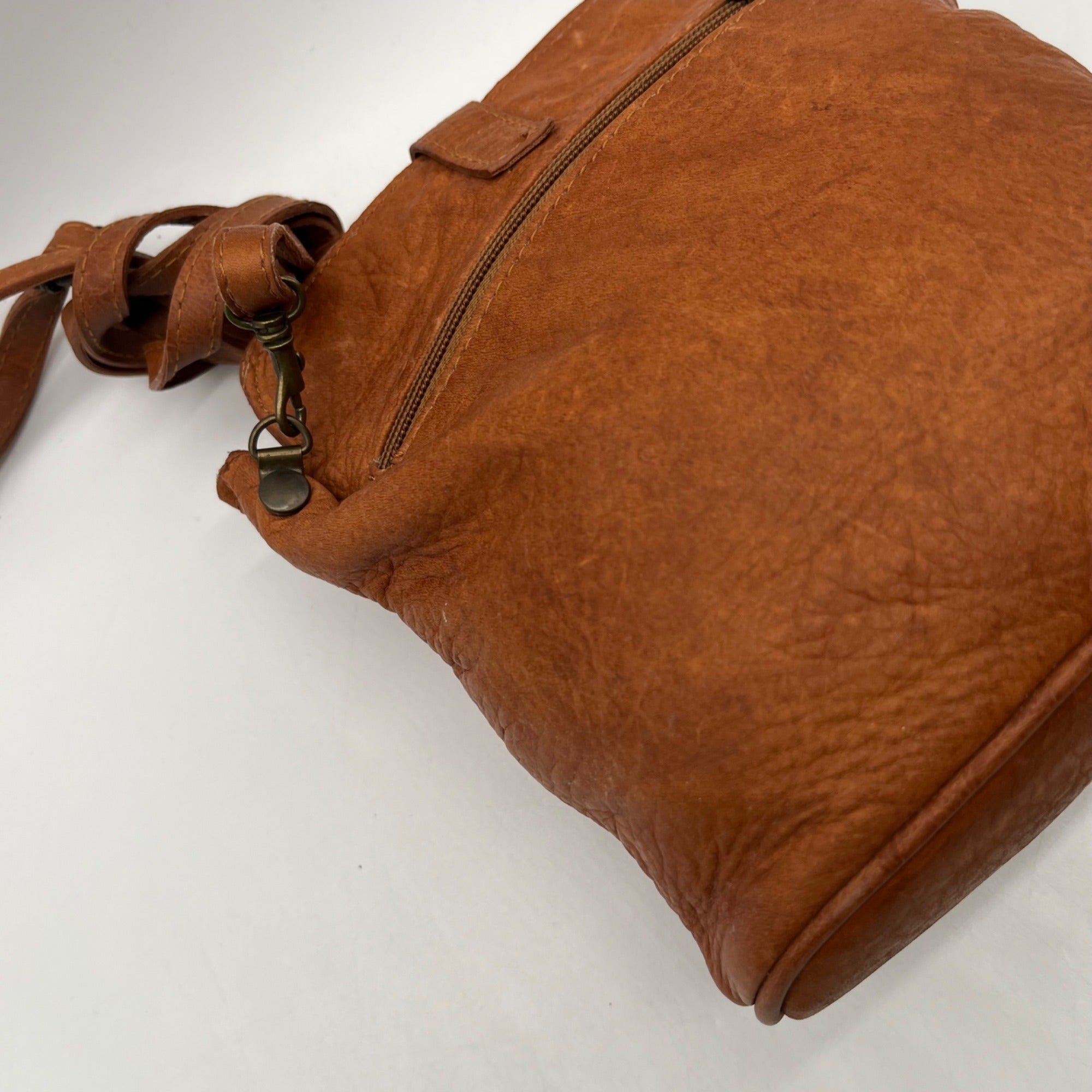 Pelletteria Di Mario Brown Leather Crossbody Bag