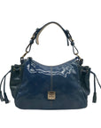 Dooney & Bourke Sky Blue Patent Leather 1975 Collection Shoulder Bag