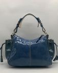 Dooney & Bourke Sky Blue Patent Leather 1975 Collection Shoulder Bag