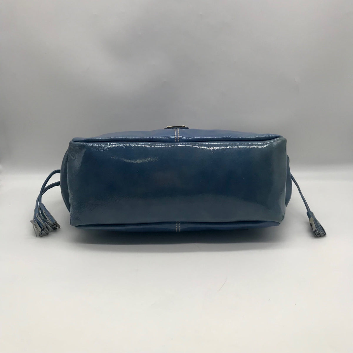 Dooney &amp; Bourke Sky Blue Patent Leather 1975 Collection Shoulder Bag