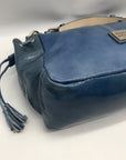 Dooney & Bourke Sky Blue Patent Leather 1975 Collection Shoulder Bag