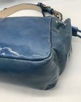 Dooney & Bourke Sky Blue Patent Leather 1975 Collection Shoulder Bag