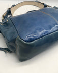 Dooney & Bourke Sky Blue Patent Leather 1975 Collection Shoulder Bag