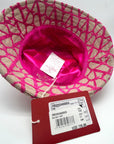 Valentino Garavani Naturale Pink Toile Iconographe Bucket Hat- NWT