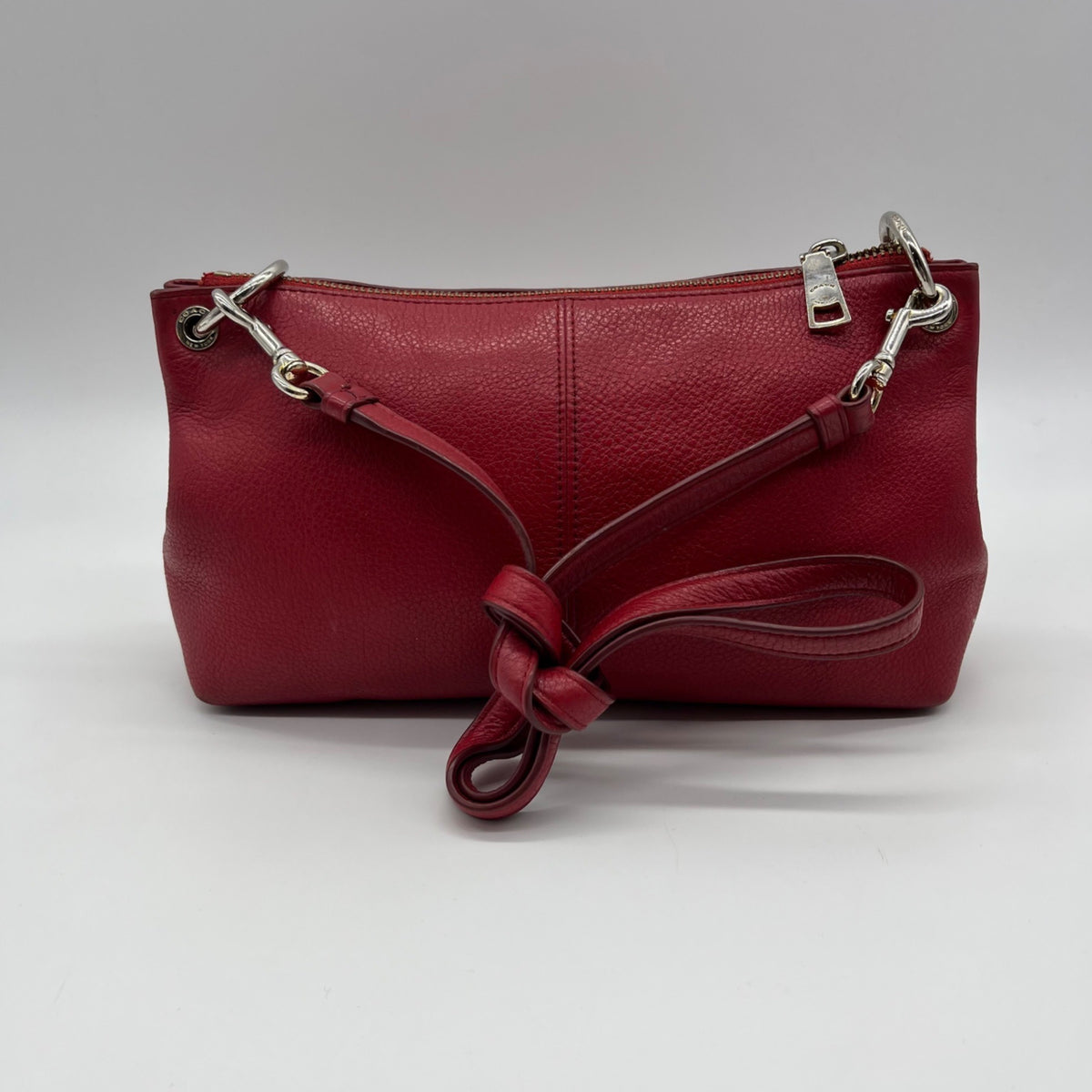 Coach Black Pebbled Leather Kacey Convertible Satchel Bag- C6229