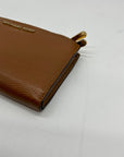 Michael Kors Brown Pebbled Leather Double Zip Wristlet