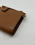 Michael Kors Brown Pebbled Leather Double Zip Wristlet