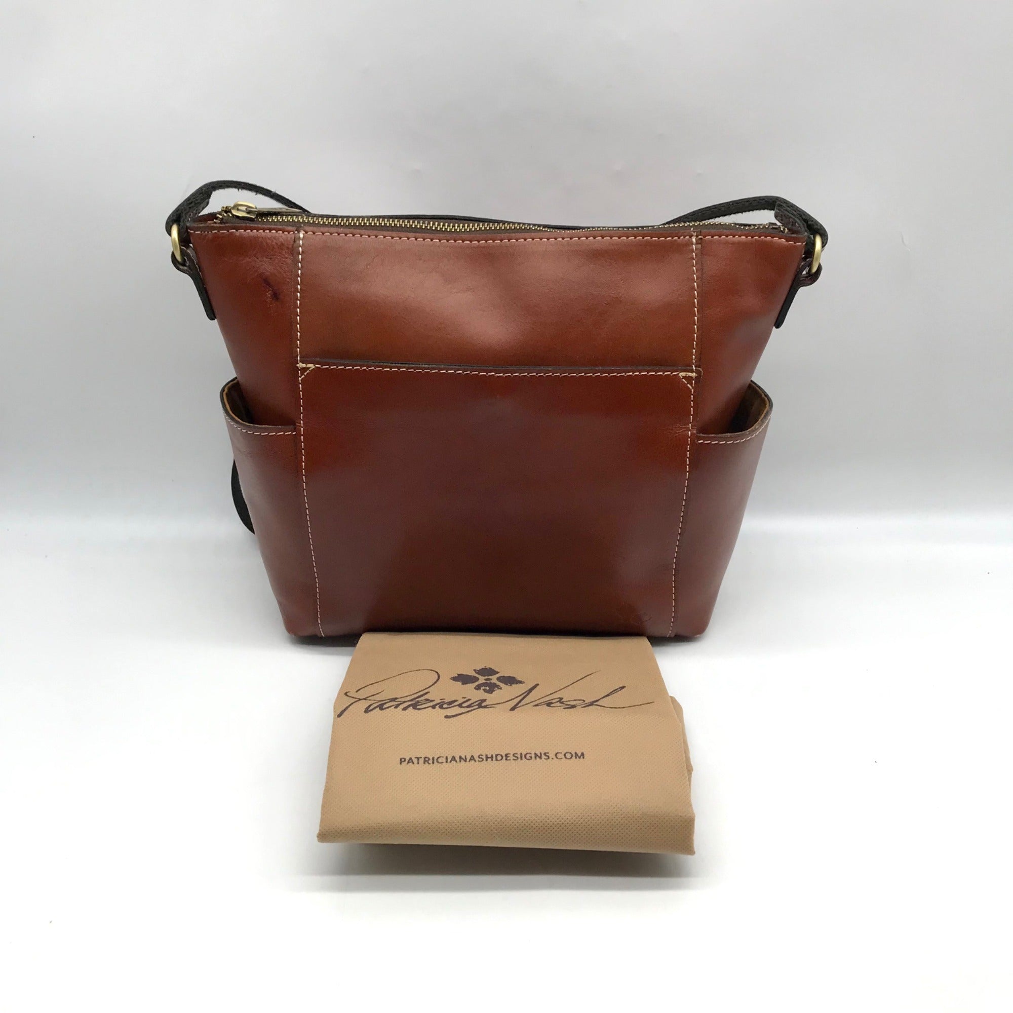 Patricia Nash Tan Heritage Leather Aveley Crossbody